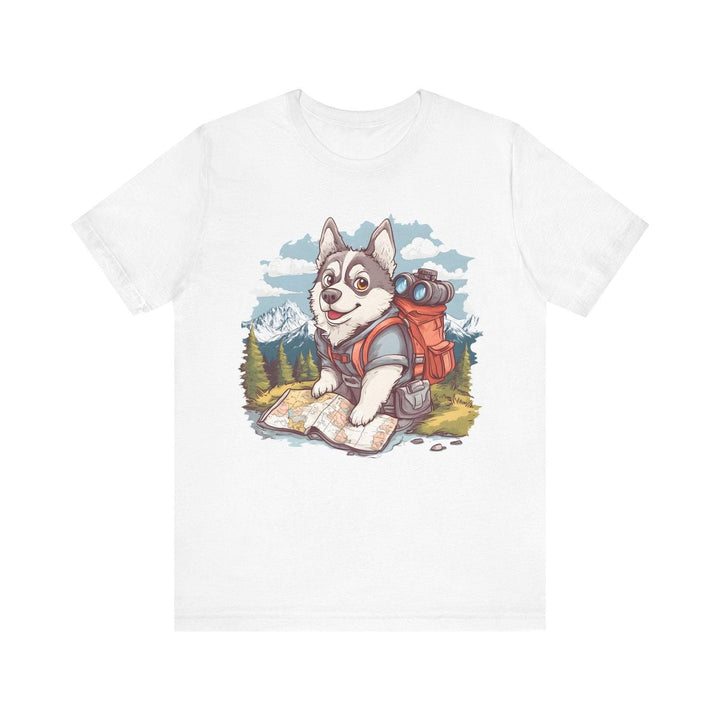 Hiking Trail Pup Explorer T Shirt | White