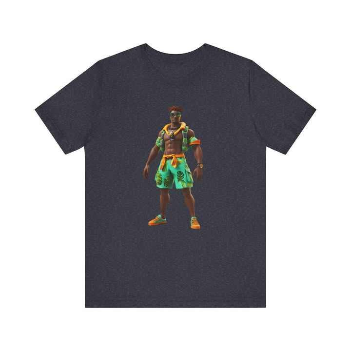 Fortnite Tropical Breeze Warrior T Shirt | Heather Navy