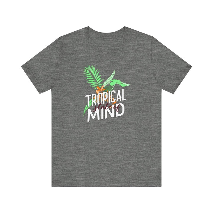 Beach Tropical State of Mind T Shirt | Deep Heather