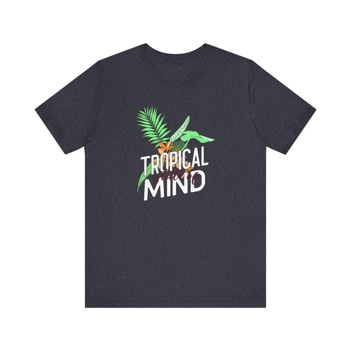 Beach Tropical State of Mind T Shirt | Heather Navy