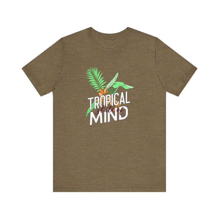 Beach Tropical State of Mind T Shirt | Heather Olive