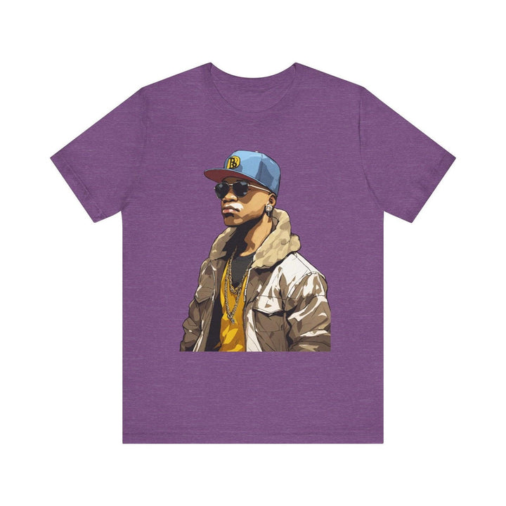 Hip Hop Urban Icon T Shirt | Heather Team Purple