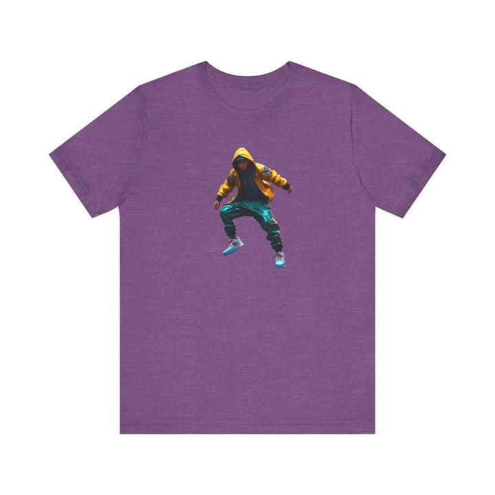 Hip Hop Urban Motion T Shirt | Heather Team Purple