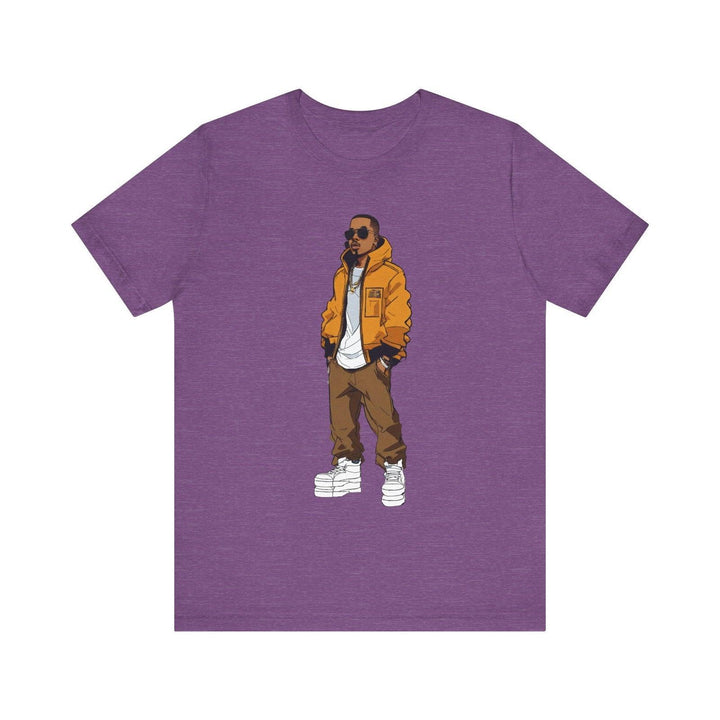 Hip Hop Urban Swagger T Shirt | Heather Team Purple