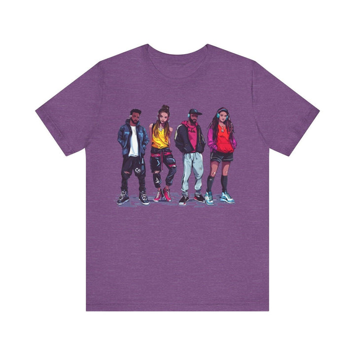 Hip Hop Urban Vibes Squad T Shirt | Heather Team Purple