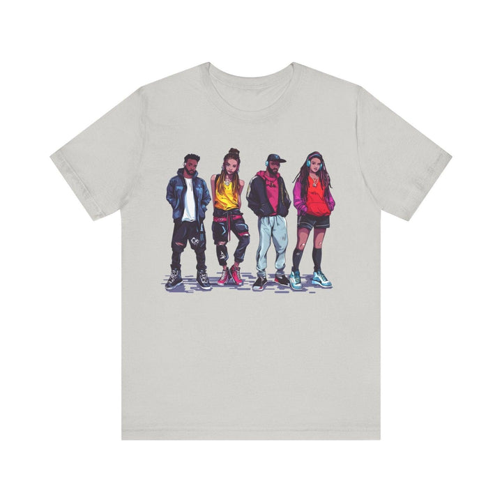 Hip Hop Urban Vibes Squad T Shirt | Silver