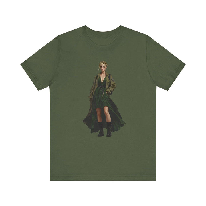 Zelda Urban Warrior Queen T Shirt | Military Green