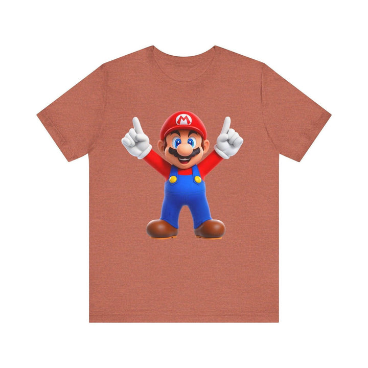 Mario Victory T Shirt | Heather Clay