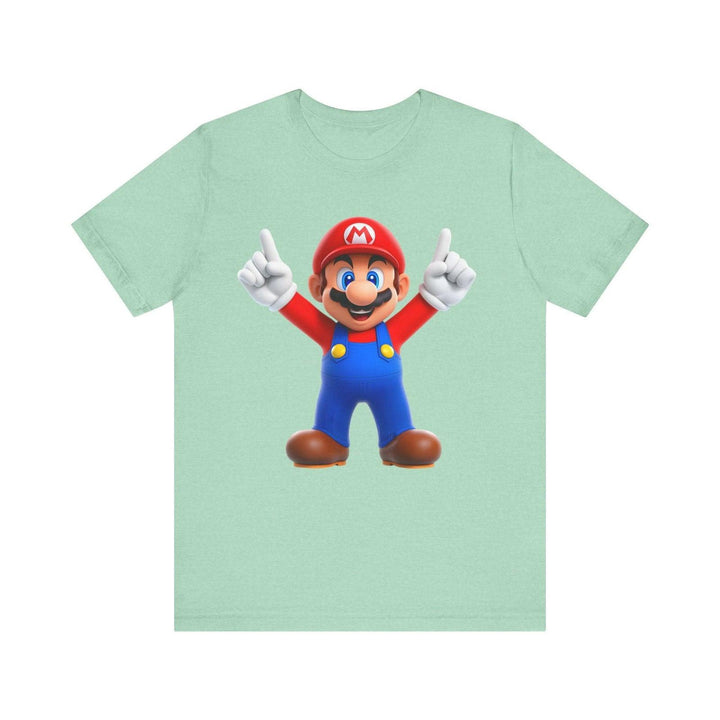 Mario Victory T Shirt | Heather Mint