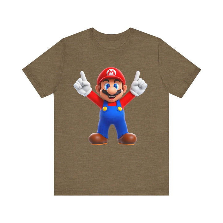 Mario Victory T Shirt | Heather Olive