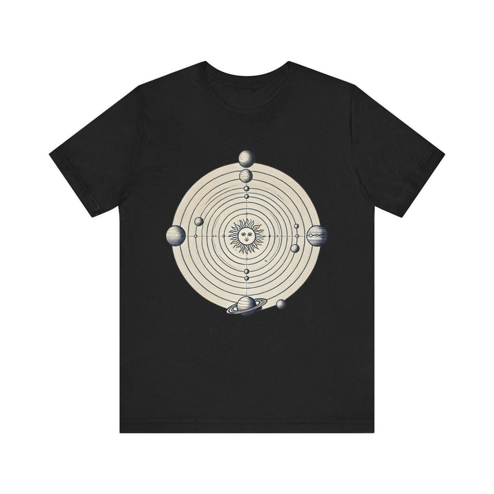 Nasa Vintage Solar System T Shirt | Black Twill Tees