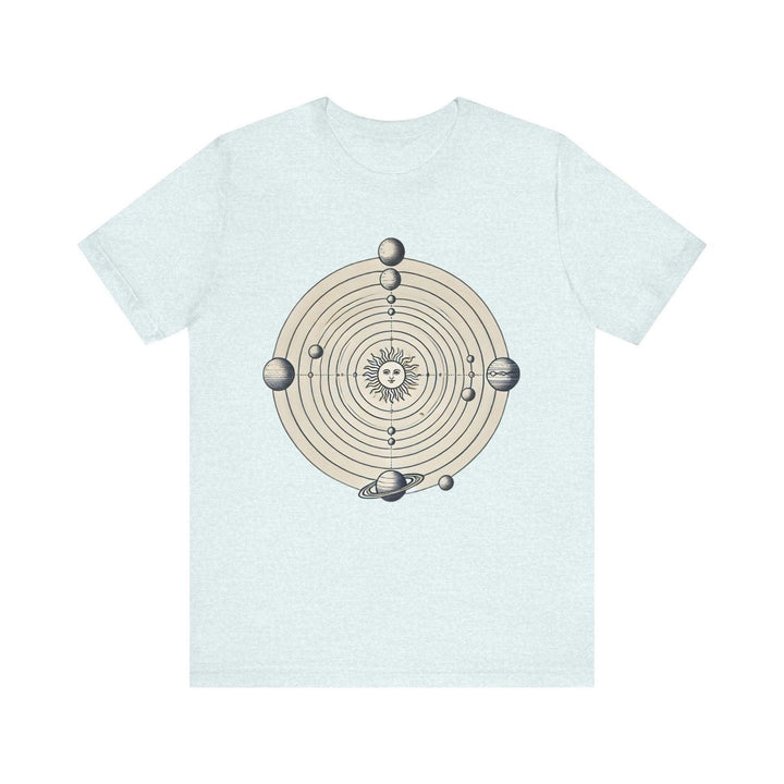 Nasa Vintage Solar System T Shirt | Heather Ice Blue Twill Tees