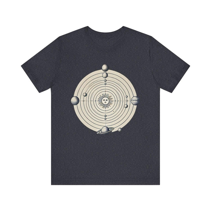 Nasa Vintage Solar System T Shirt | Heather Navy Twill Tees