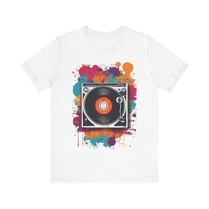 Hip Hop Vinyl Splash T Shirt | White