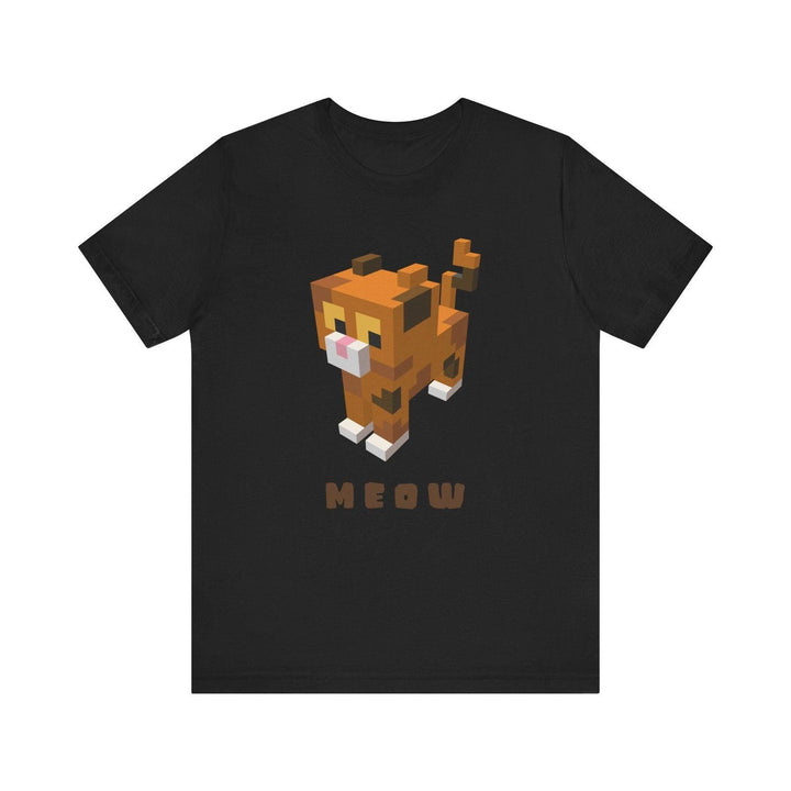 Minecraft Voxel Meow T Shirt | Black