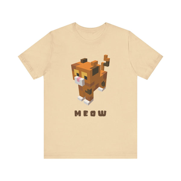 Minecraft Voxel Meow T Shirt | Soft Cream