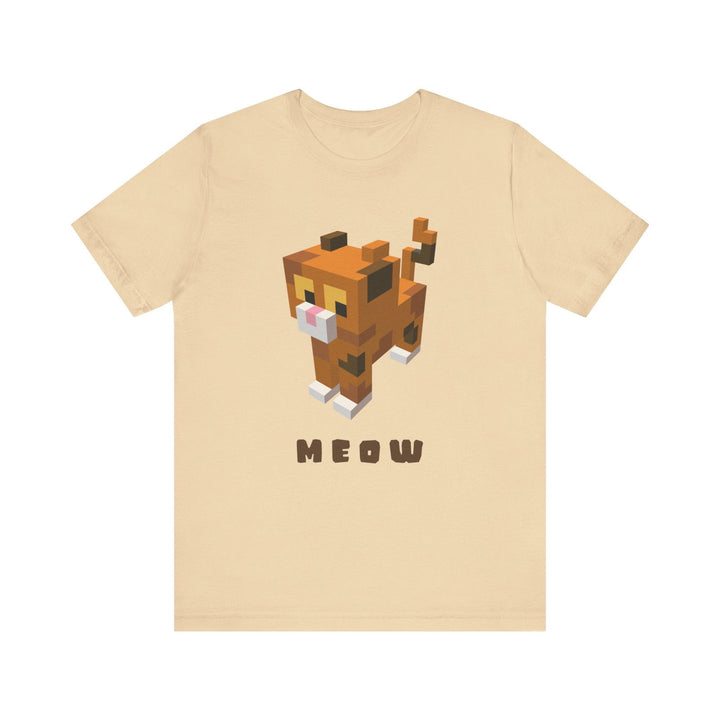 Minecraft Voxel Meow T Shirt | Soft Cream