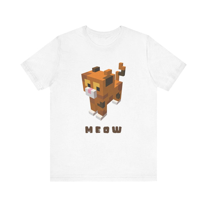 Minecraft Voxel Meow T Shirt | White