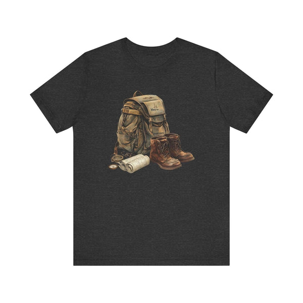 Hiking Wanderer's Gear T Shirt | Dark Grey Heather