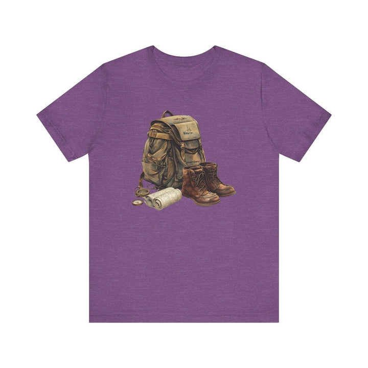 Hiking Wanderer's Gear T Shirt | Heather Team Purple