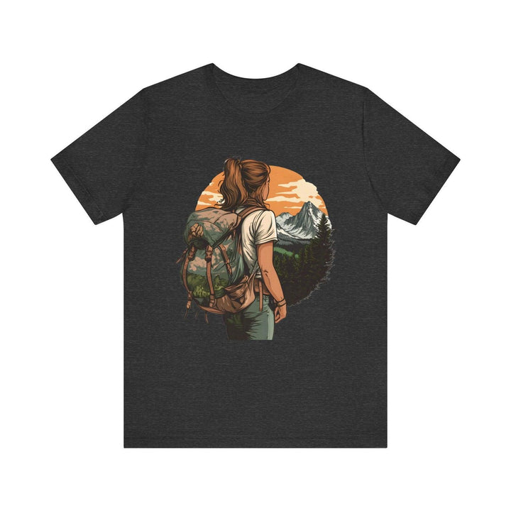Hiking Wanderer's Horizon T Shirt | Dark Grey Heather