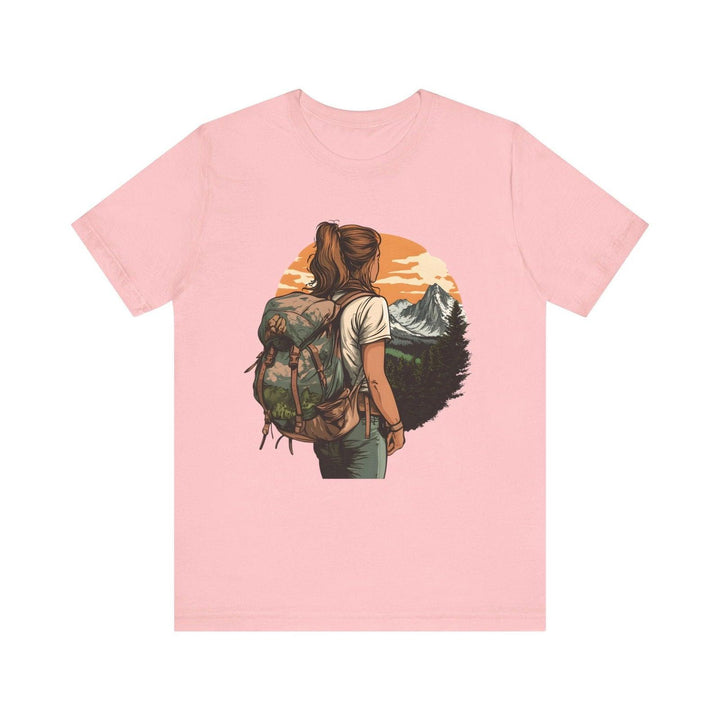 Hiking Wanderer's Horizon T Shirt | Pink