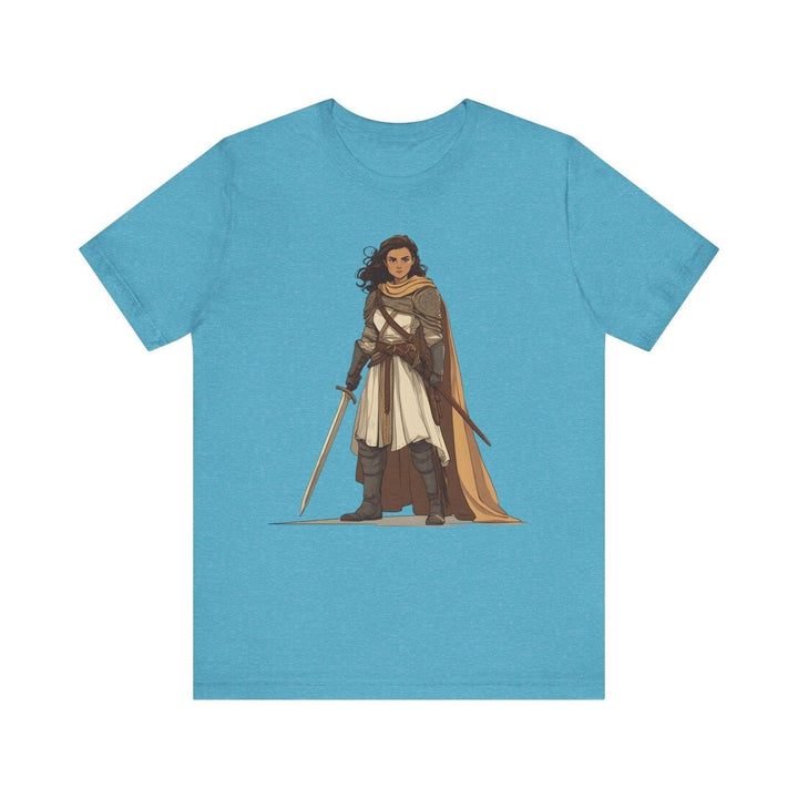 Zelda Warrior Princess T Shirt | Heather Aqua Twill Tees