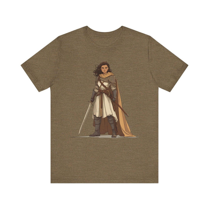 Zelda Warrior Princess T Shirt | Heather Olive Twill Tees