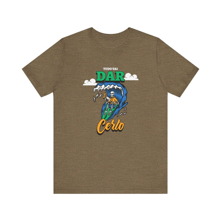 Beach Wave Rider Vibes T Shirt | Heather Olive