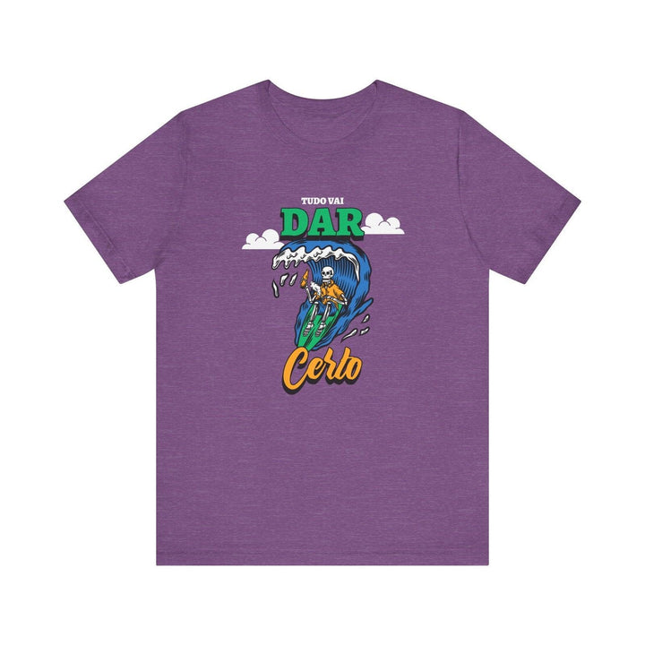 Beach Wave Rider Vibes T Shirt | Heather Team Purple