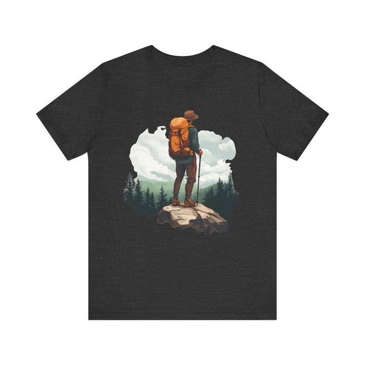 Hiking Wilderness Wanderer T Shirt | Dark Grey Heather