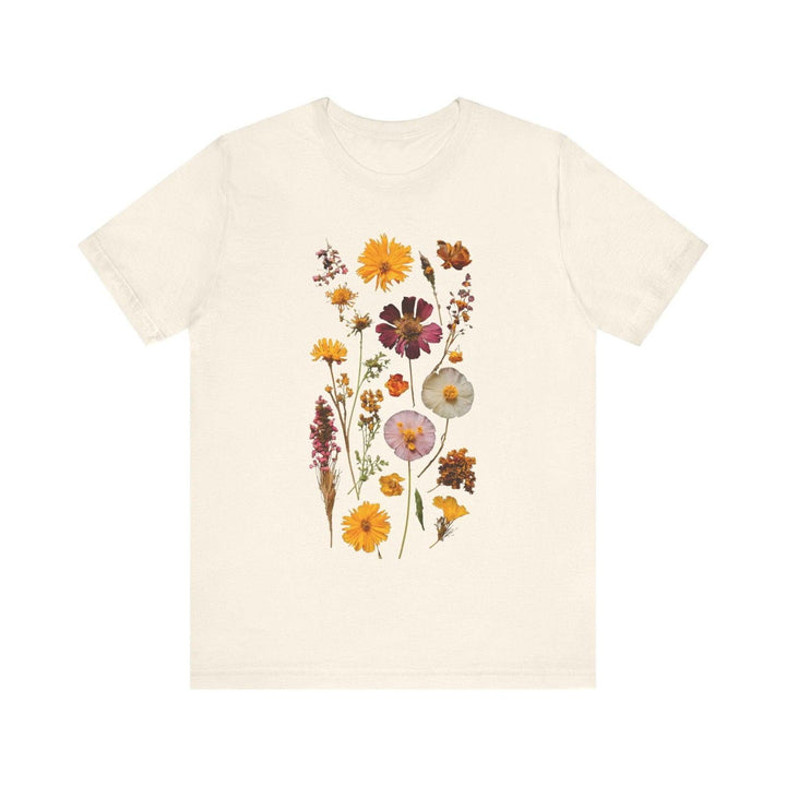 Flower Wildflower Collage T Shirt | Natural