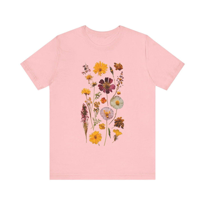 Flower Wildflower Collage T Shirt | Pink