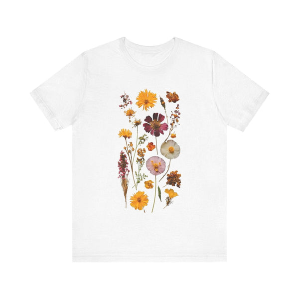 Flower Wildflower Collage T Shirt | White