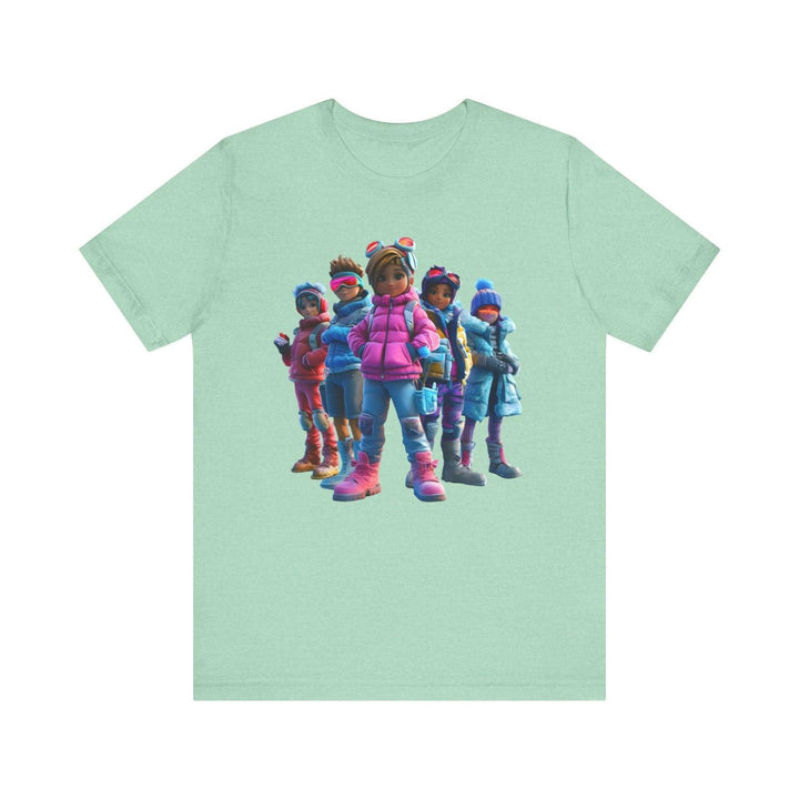 Fortnite Winter Adventure Squad T Shirt | Heather Mint