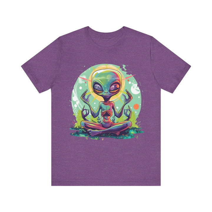 Alien Zen Vibes T Shirt | Heather Team Purple